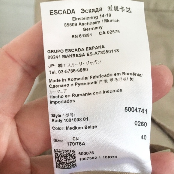 Escada Sport Rudy Skirt Medium Beige Khaki Cotton Pleated Cargo Safari Pockets M - Picture 12 of 14